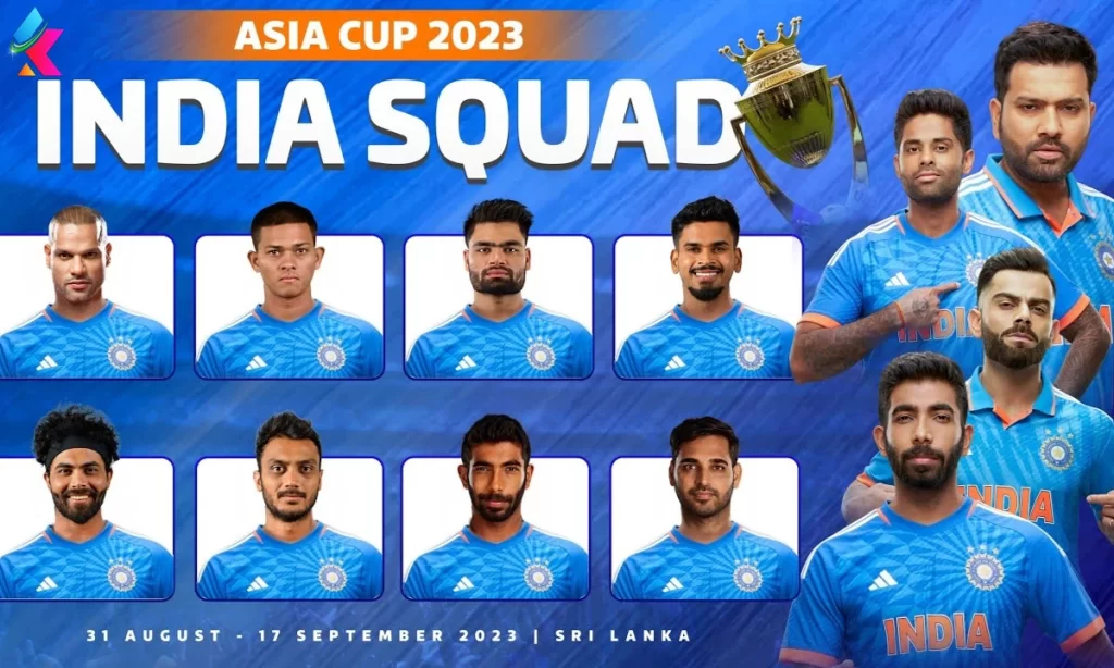 Asia Cup 2023 India Squad - Expected Playing 11 | Match Dates | Captain Check Details Here