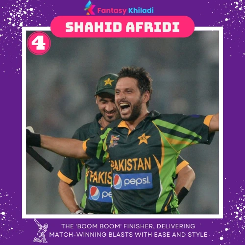 Shahid Afridi - The 'Boom Boom' Finisher, Delivering Match-Winning Blasts with Ease and Style