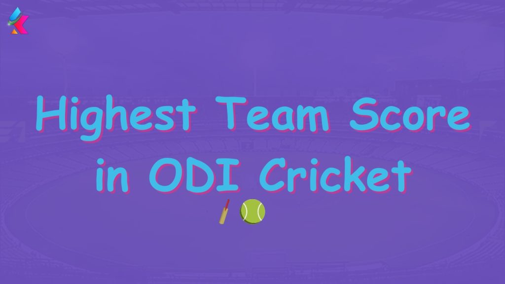 highest team scores in ODI cricket