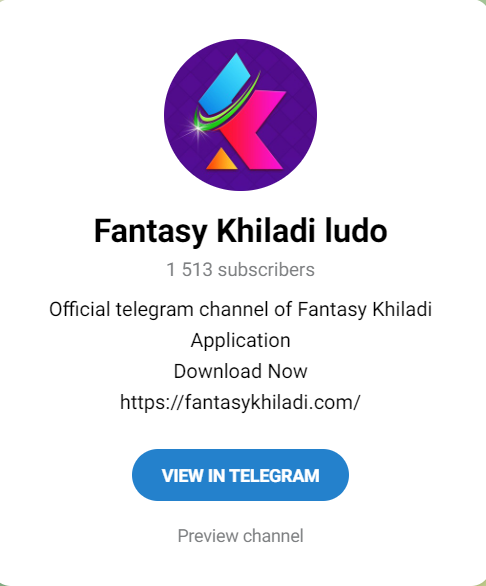 Fantasy Khiladi Ludo money earning telegram channel