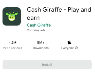 Cash Giraffe Real Reviews From PlayStore