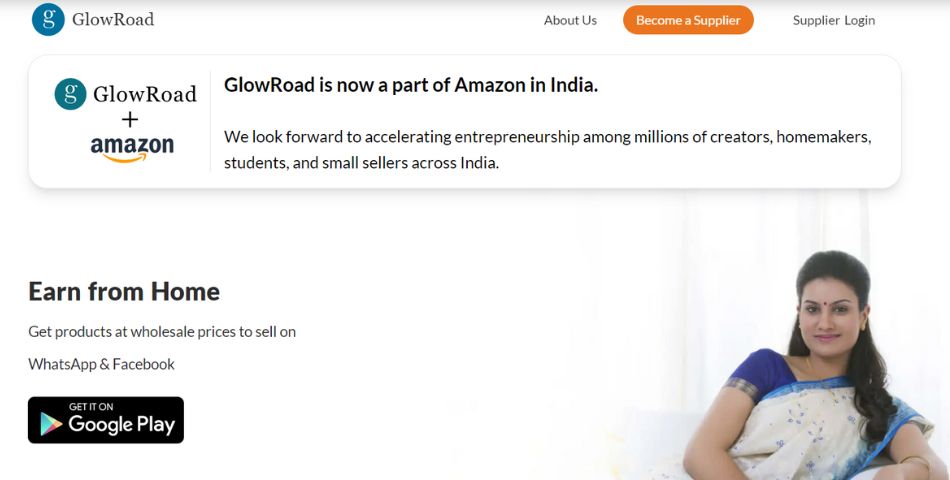 Glowroad Online Reselling App in India