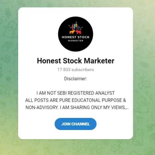 Honest Stock marketer SEBI Registered Telegram Channels