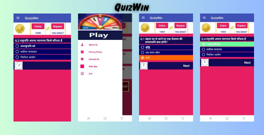 QuizWin App to earn money
