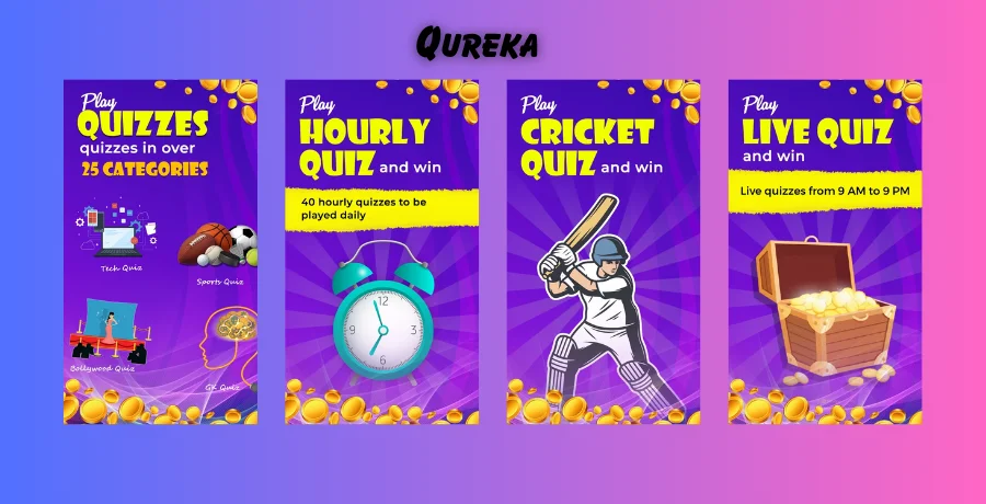 Earn money by solving quizz with Qureka