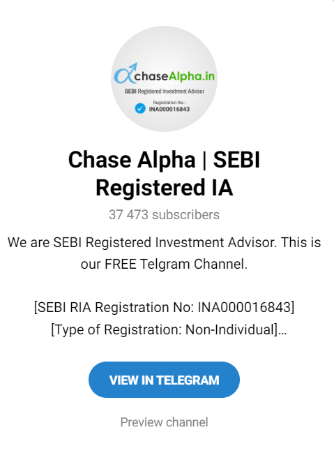 Top Stock Market Telegram Channels - Chase Alpha
