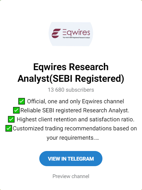 Expert Stock Market Telegram Channels - Eqwires Research Analyst