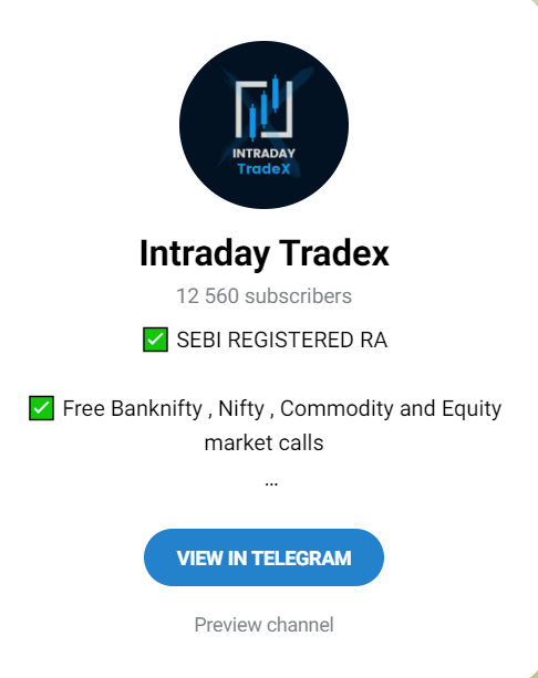 best Intraday Tradex Stock Market Telegram Channels