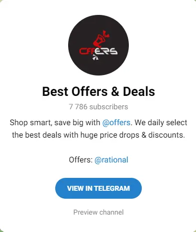 Best Offers & Deals Telegram Channel