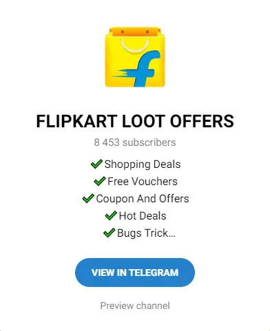 FLIPKART LOOT OFFERS Telegram Channel