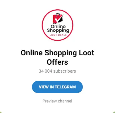 Online Shopping Loot Offers Telegram Channel