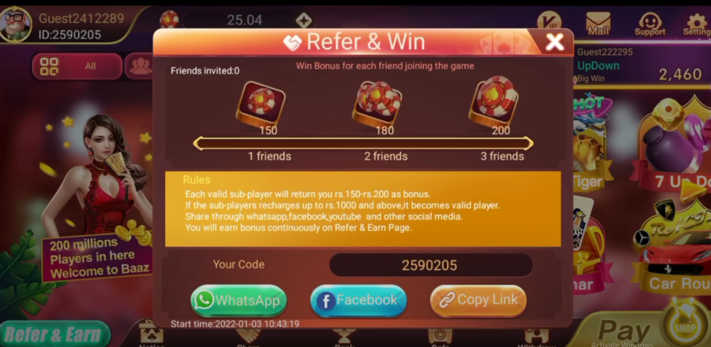 rummy bazz refer and earn