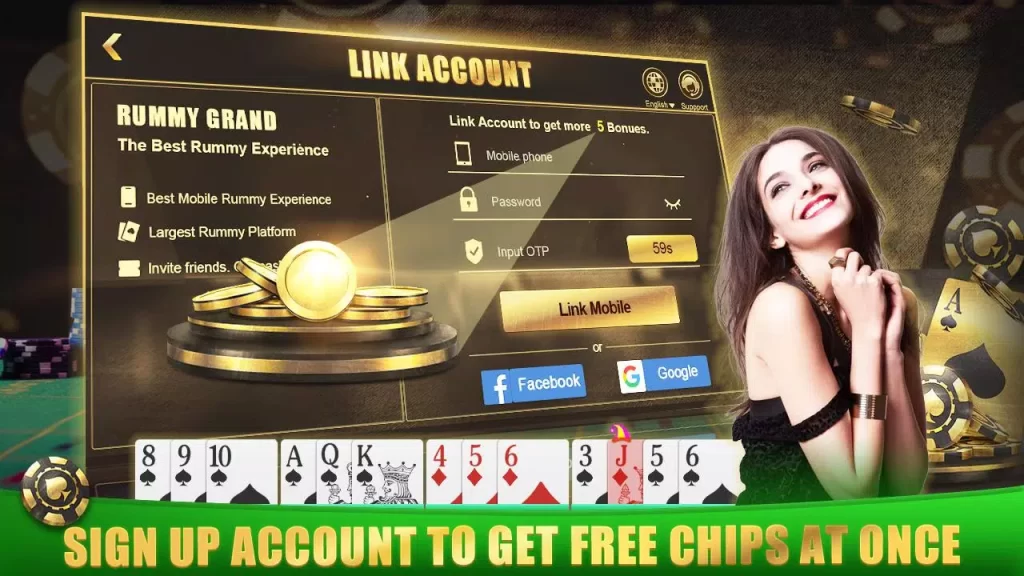 How to signup in Rummy grand