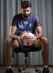 Kartik Madhu famous volleyball player in Idnia