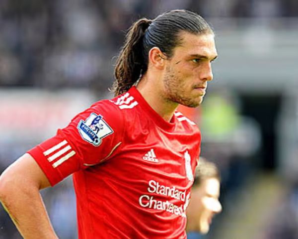 Andy Carroll soccer player with longest hair
