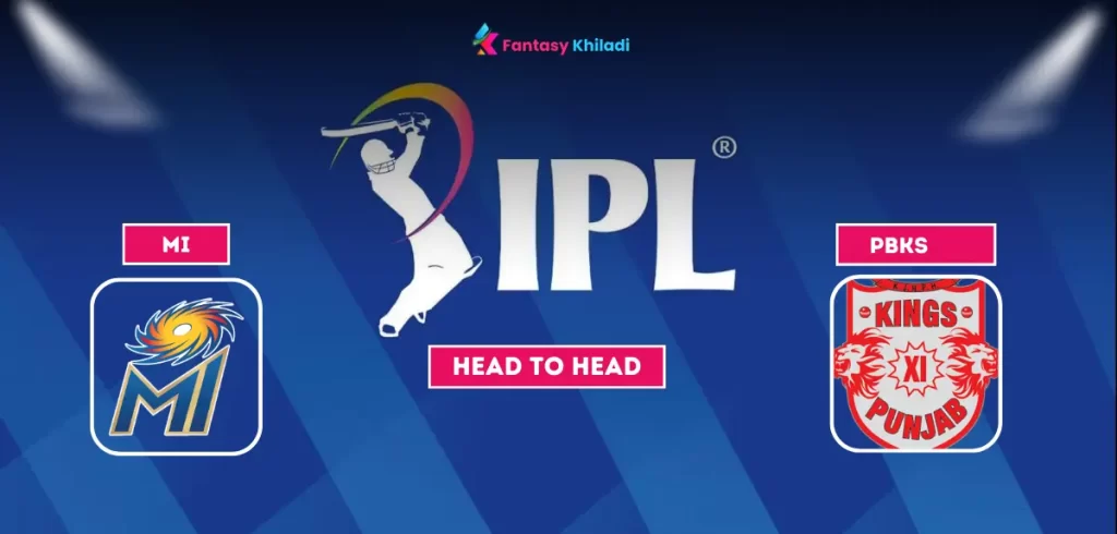 MI vs PBKS head to head in IPL