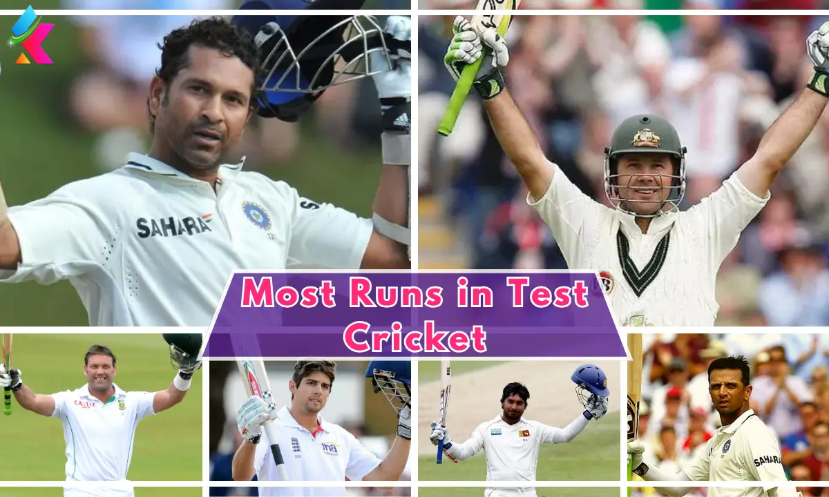 Top 10 Players with the Most Runs in Test Cricket