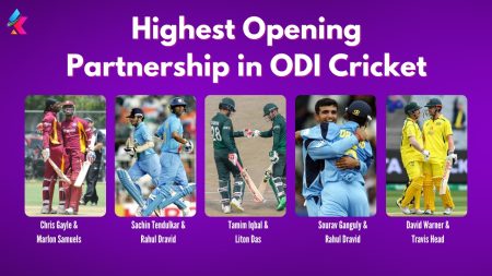 Top 10 Highest Opening Partnership in ODI Cricket