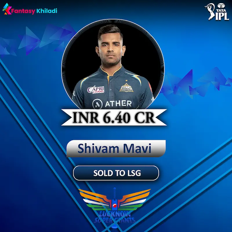 Shivam Mavi IPL 2024 Team & Price