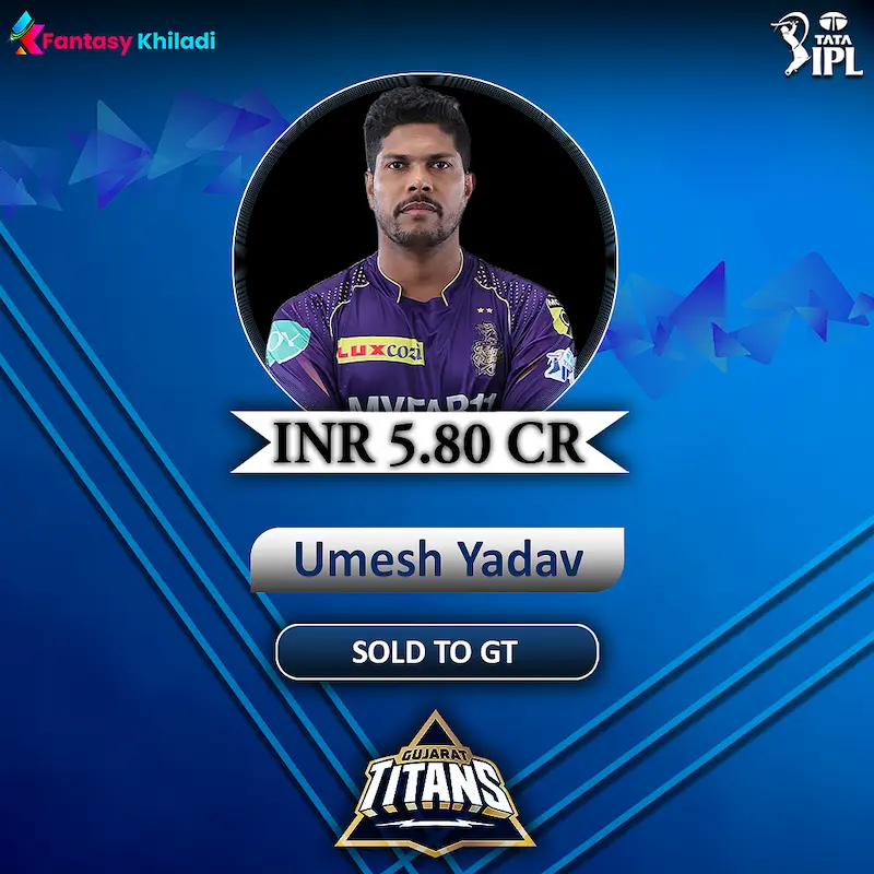 Umesh Yadav IPL 2024 Team, Price