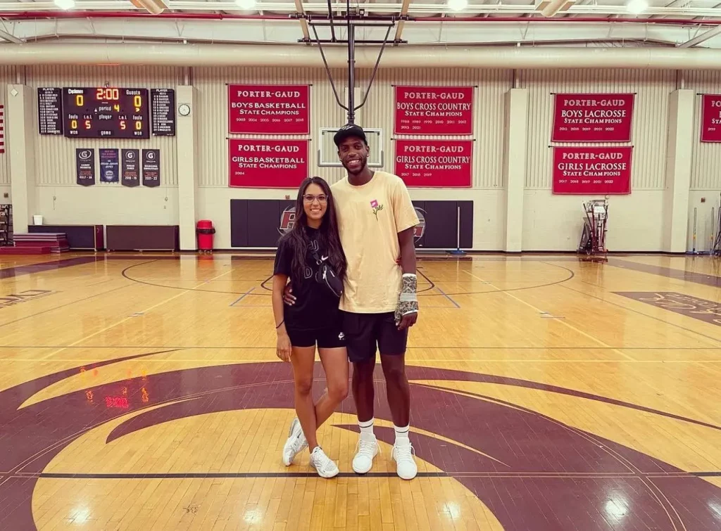 Khris Middleton with his wife Samantha Dutton