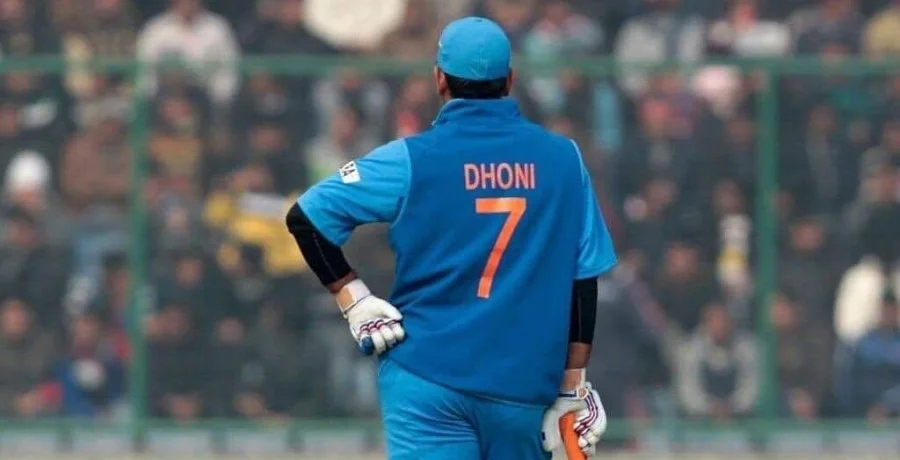 MS Dhoni Jersey Number 7 in Cricket