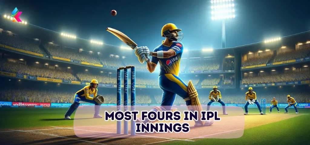 Most fours in IPL Innings (1)
