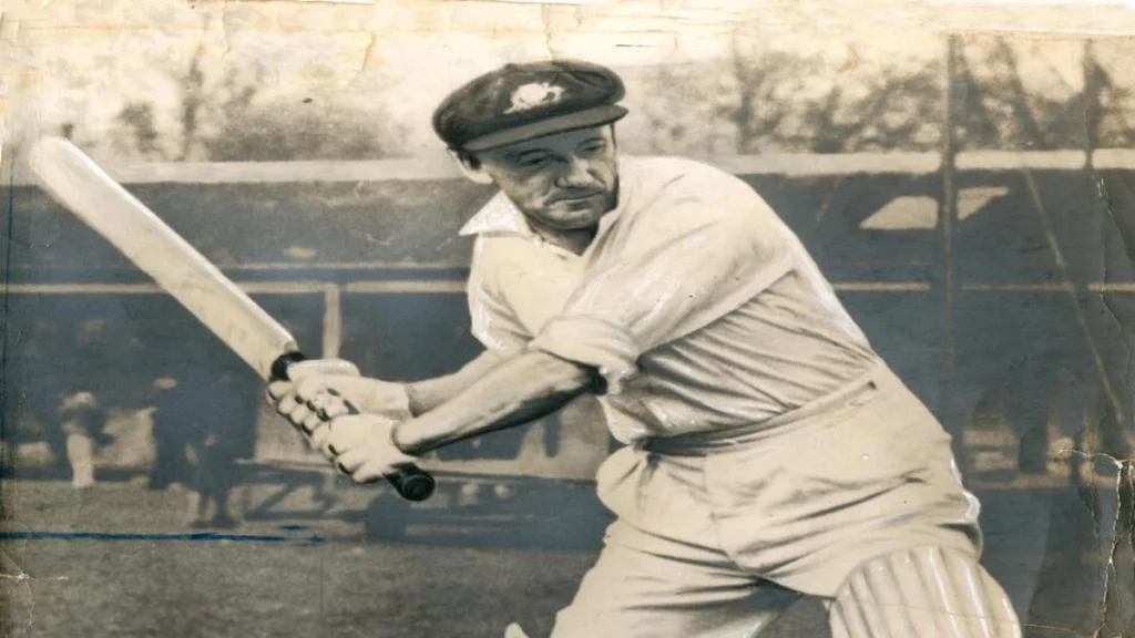 Donald Bradman with his Most Expensive Bat