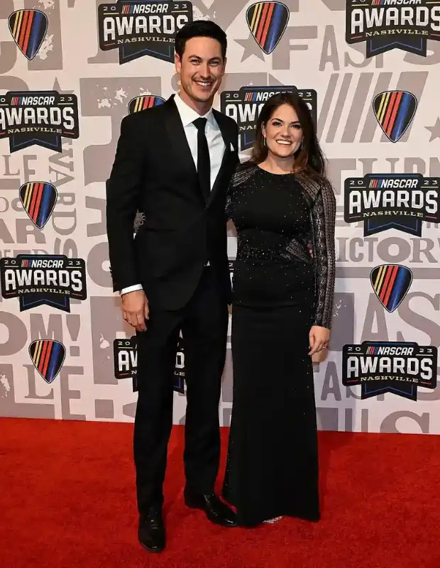 Joey Logano with his Wife