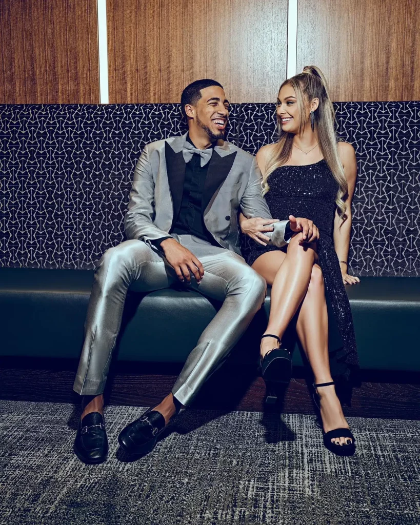 Tyrese Haliburton with his girlfriend Jade Jones