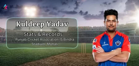 Kuldeep Yadav IPL Stats & records in Punjab Cricket Association IS Bindra Stadium, Mohali