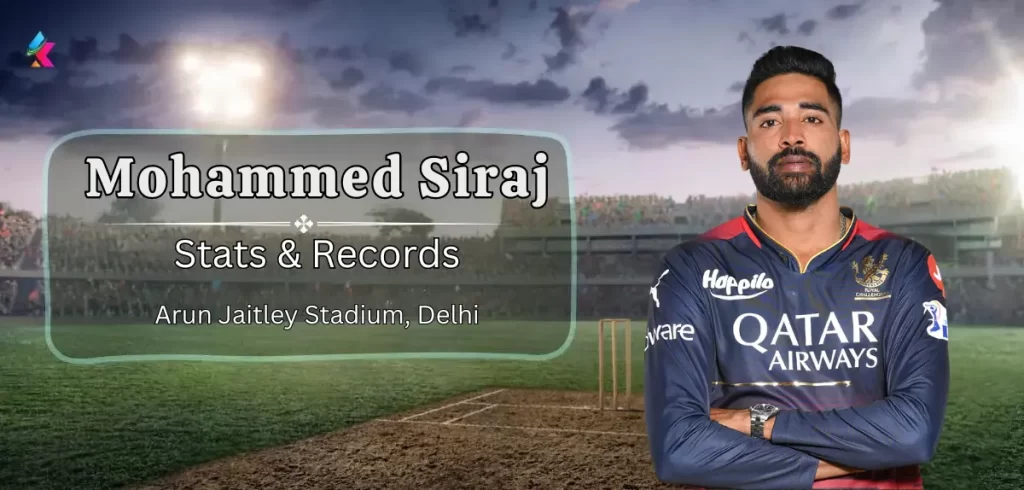 Mohammed Siraj IPL Stats & records in Arun Jaitley Stadium, Delhi