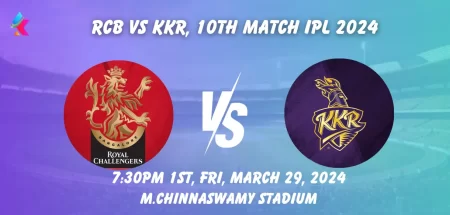 RCB vs KKR Head-to-Head in M. Chinnaswamy Stadium, Bengaluru