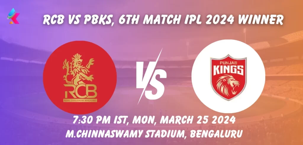 RCB vs PBKS IPL 2024 Match Winner Prediction