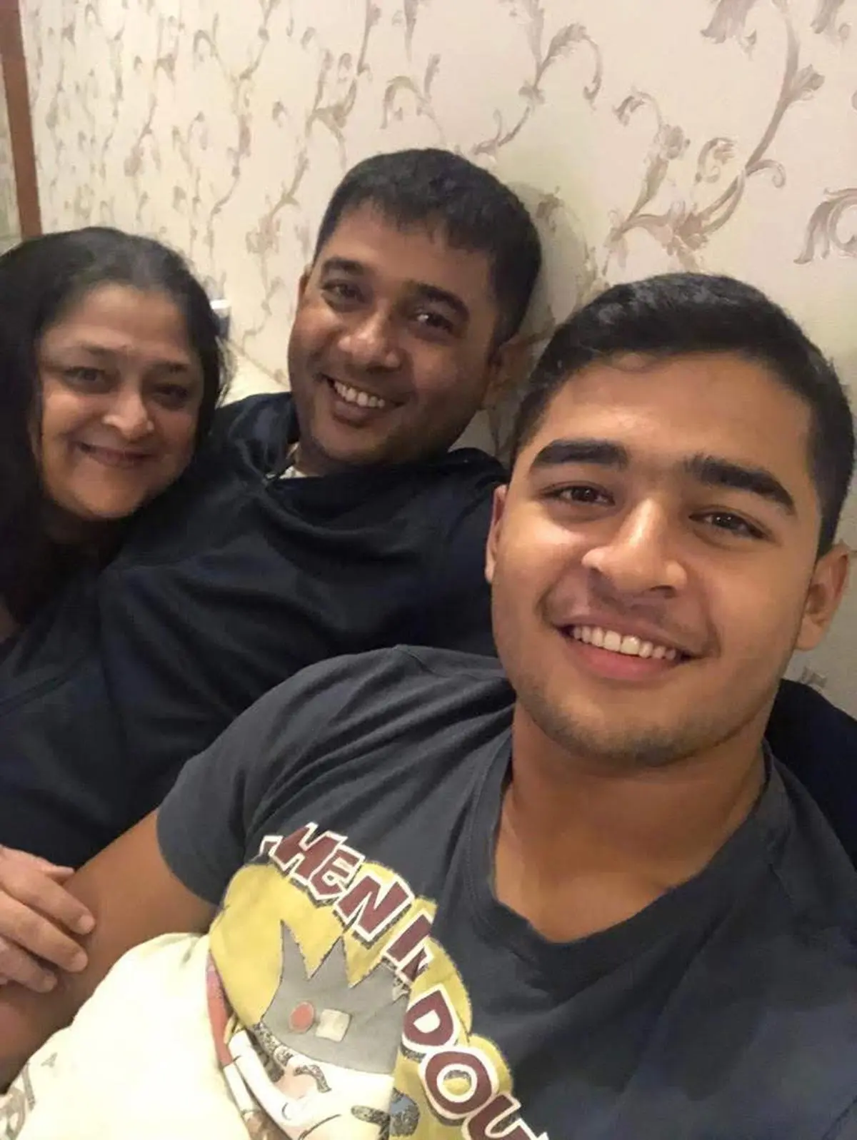 Riyan Parag with his Parents