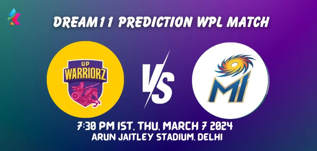 UP W vs MI W Dream11 Prediction Today Match