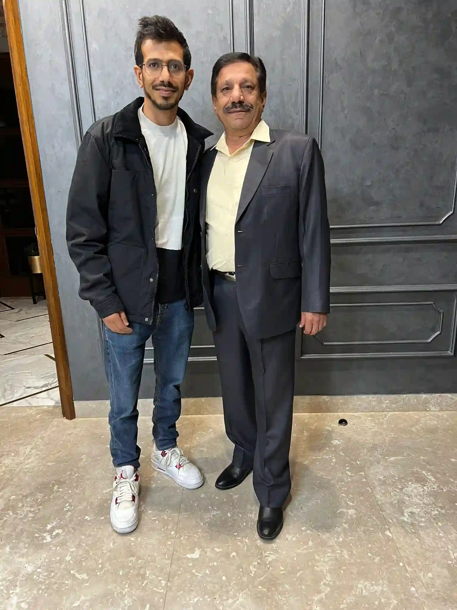 Yuzvendra Chahal with his father