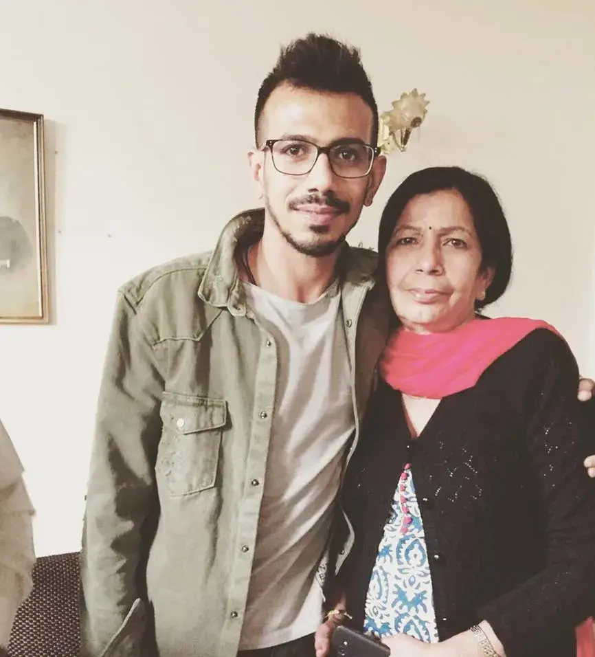 Yuzvendra Chahal with his mother