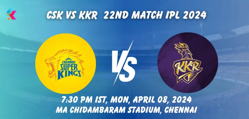 CSK vs KKR Head to Head in M.A. Chidambaram Stadium, Chennai