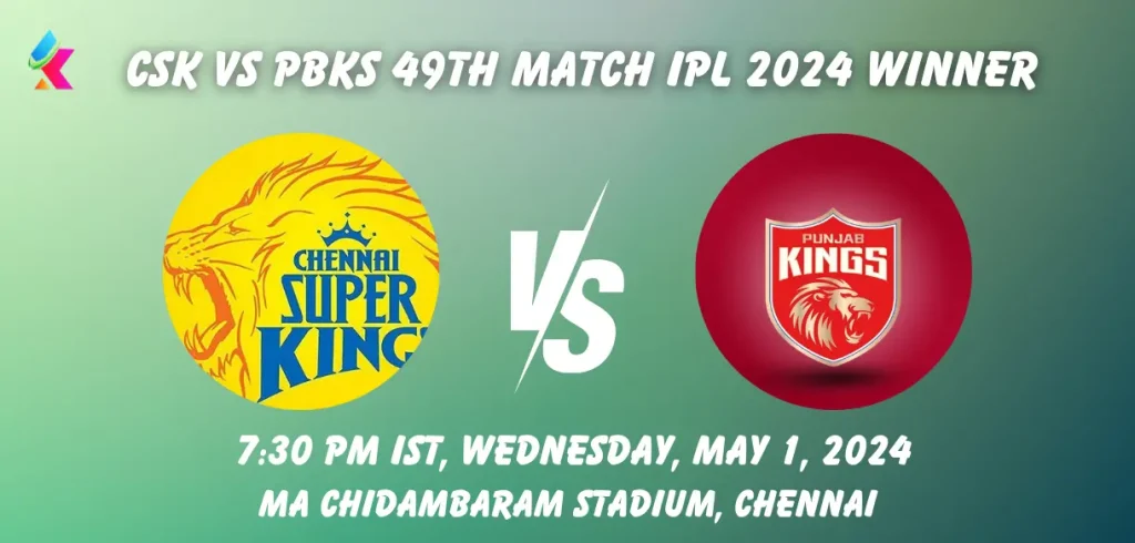 CSK vs PBKS IPL 2024 Match Winner Prediction