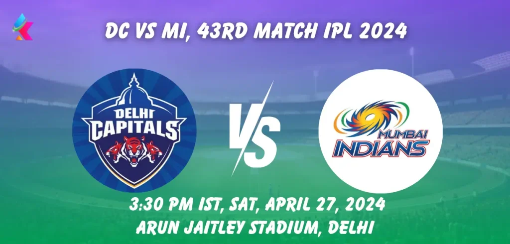 DC vs MI Head-to-Head in Arun Jaitley Stadium, Delhi
