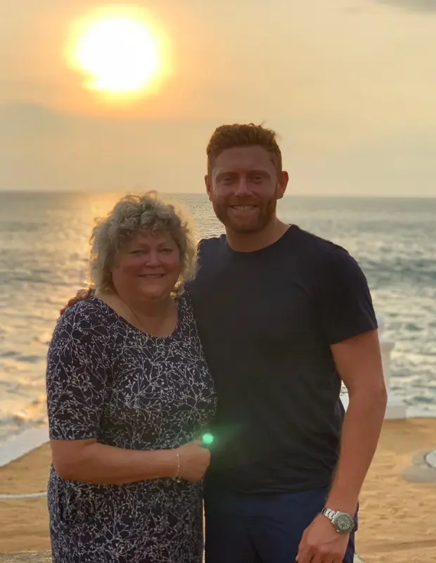 Jonny Bairstow with his Mother 