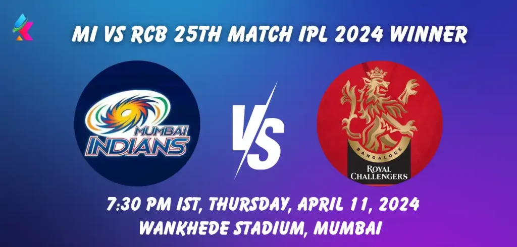 MI vs RCB IPL 2024 Match Winner Prediction