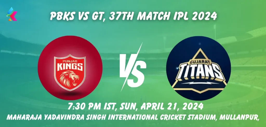 PBKS vs GT Head-to-Head in Maharaja Yadavindra Singh International Cricket Stadium