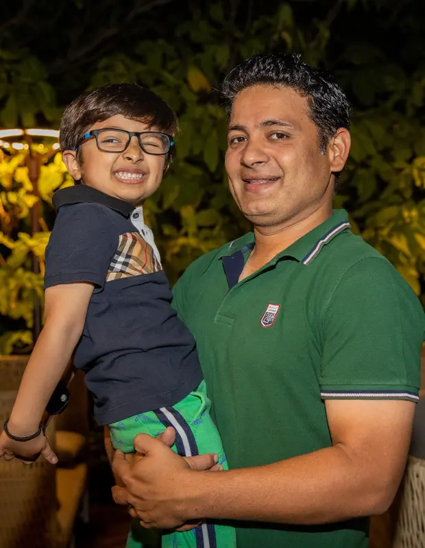 Piyush Chawla with his Son 