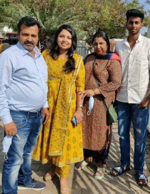 mayank yadav with his family