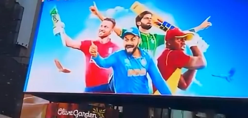 Virat kohli poster features in Times Square
