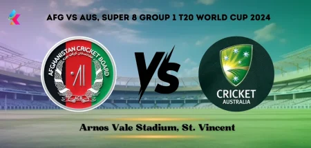 Afghanistan vs Australia T20 Head-to-Head at Arnos Vale Stadium, St. Vincent: Super 8 Group 1 T20 World Cup 2024