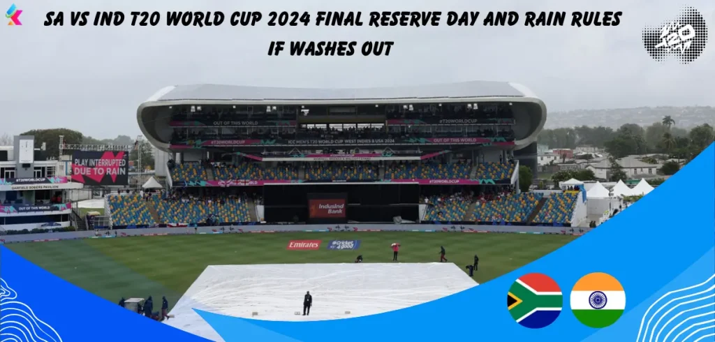 SA vs IND T20 World Cup 2024 Final Reserve Day and Rain Rules If Washes Out 