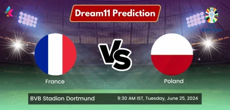 France(FRA) Vs Poland(POL) Dream11 Team Prediction Today Match, Predicted Lineup, Injury News, H2H, Live Telecast - Euro Cup 2024